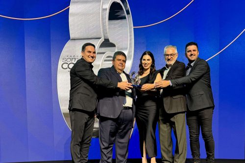 Entrega da premiação ocorreu na noite desta terça-feira (03) em Brasília/DF. Foto: Divulgação Sicoob São Miguel / Andreia Moraes.